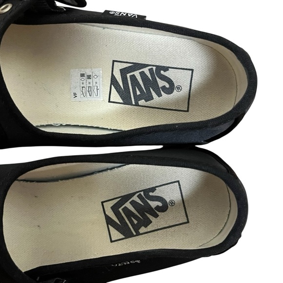Vans Black Mary Jane Buckle Satin Rubber Flats — 7.5 - Picture 6 of 12